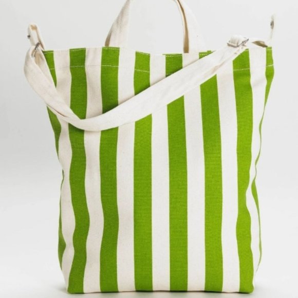 NWT Baggu Duck Bag - Green Awning Stripe - Picture 1 of 6